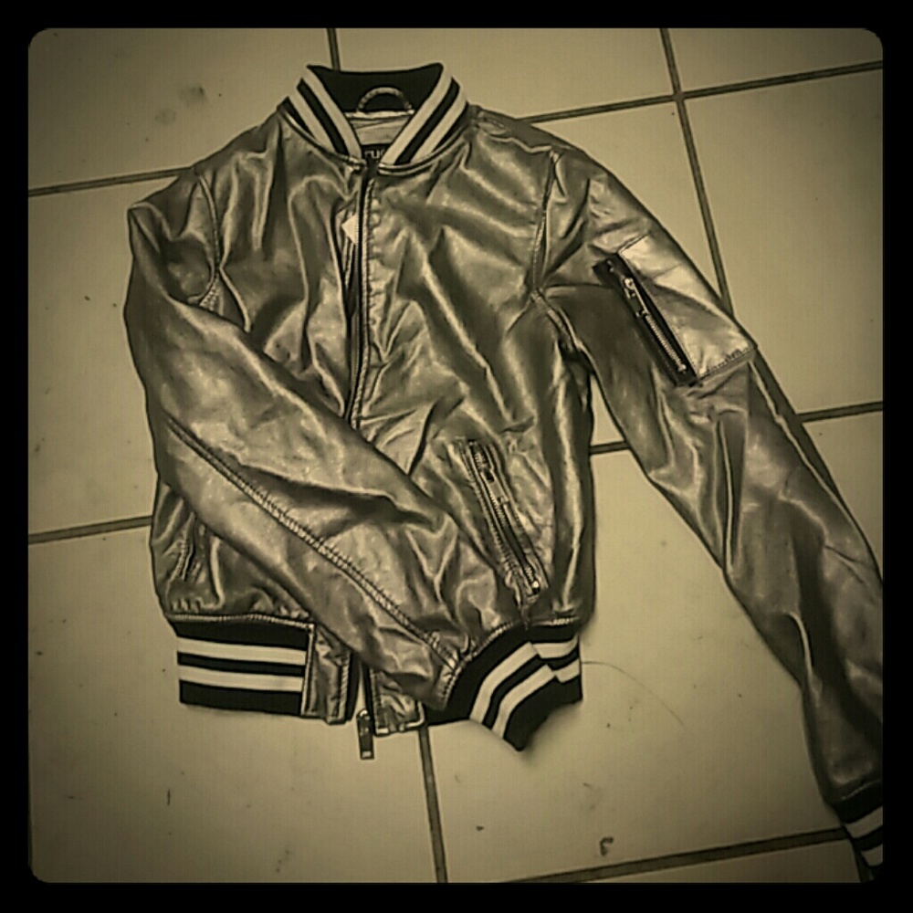 Silver bomber jacket